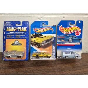 Hot Wheels Die-Cast Car Collection Set of 3 - Porsche 959, El Camino, Ford 1956